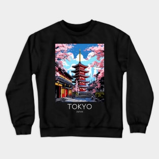 A Pop Art Travel Print of Tokyo Japan Crewneck Sweatshirt